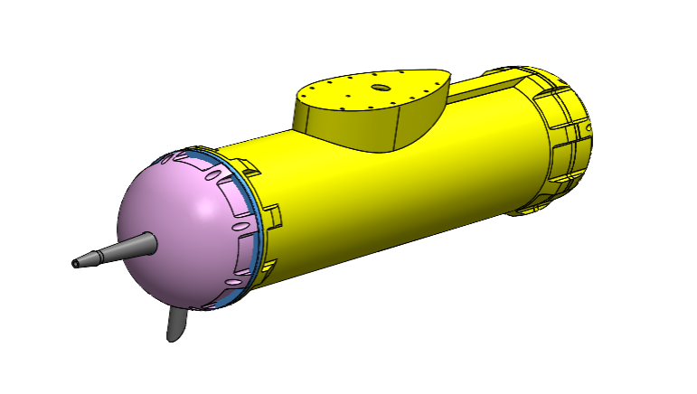 CloudSci airborne aerosol probe — CAD concept